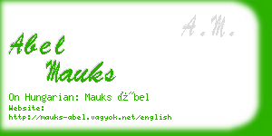 abel mauks business card